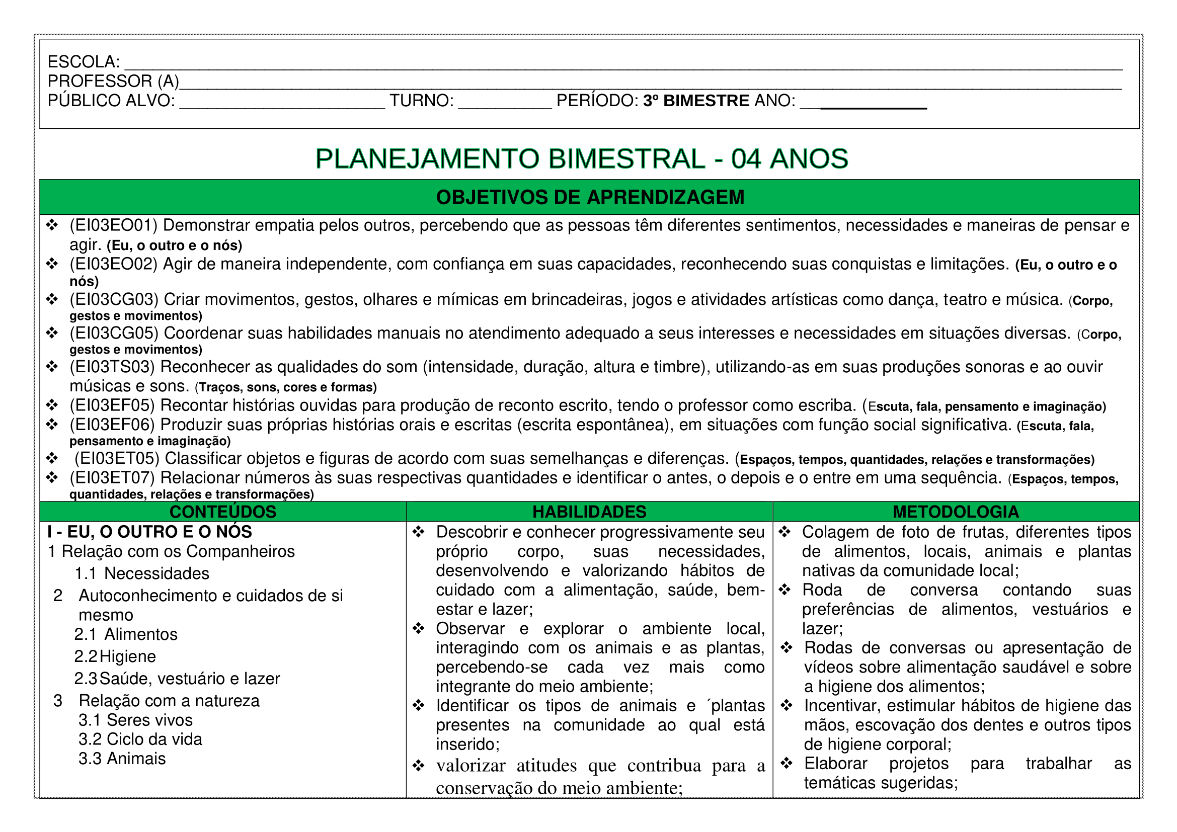 PLANEJAMENTO 3 BIMESTRE - 04 ANOS-1